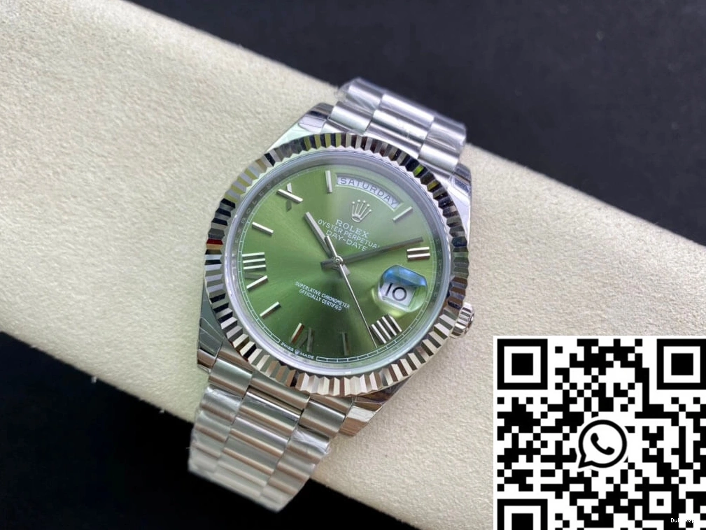 Date Dial Factory EW Day Olive Rolex M228239-0033 Green 0218